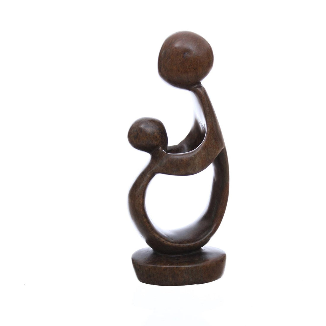 Shona Tribe Serpentine Stone Mother and Child - Regular ~7.9" Tall