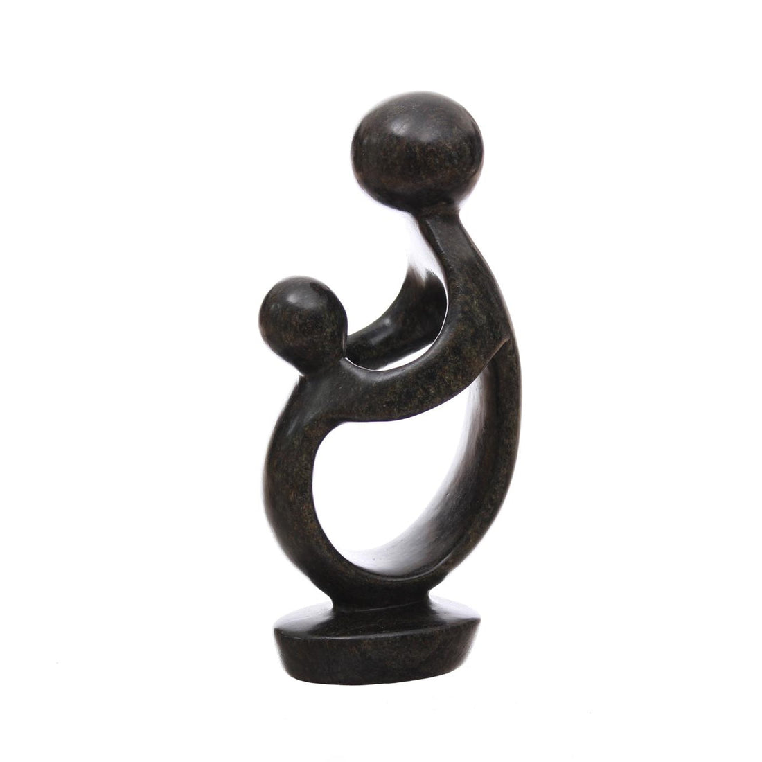 Shona Tribe Serpentine Stone Mother and Child - Regular ~7.9" Tall