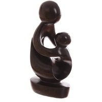 Shona Tribe Serpentine Stone Mother and Child - Spiral ~7.9" Tall