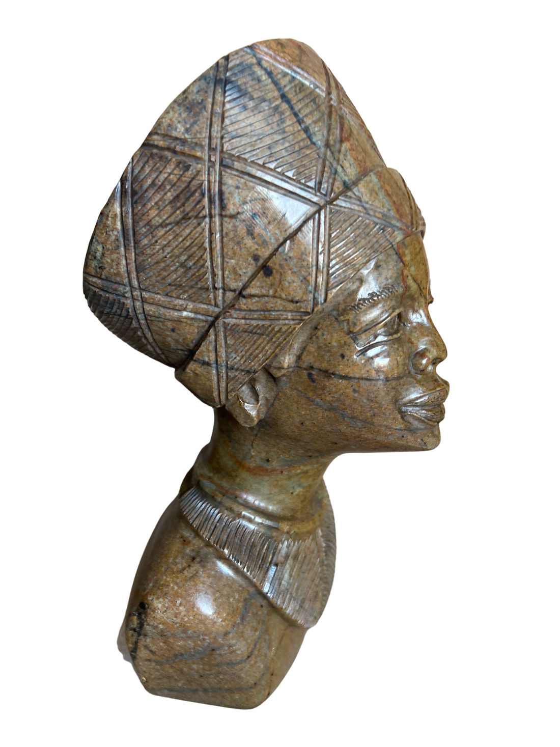 Shona Tribe Fruit Serpentine Lady with Hat