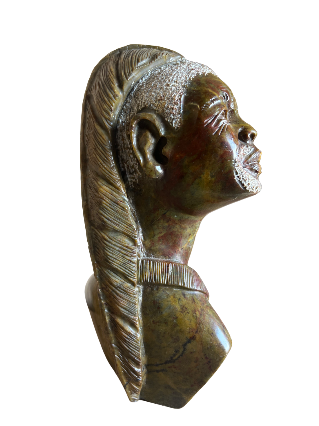 Shona Tribe Fruit Serpentine Chief With Feather