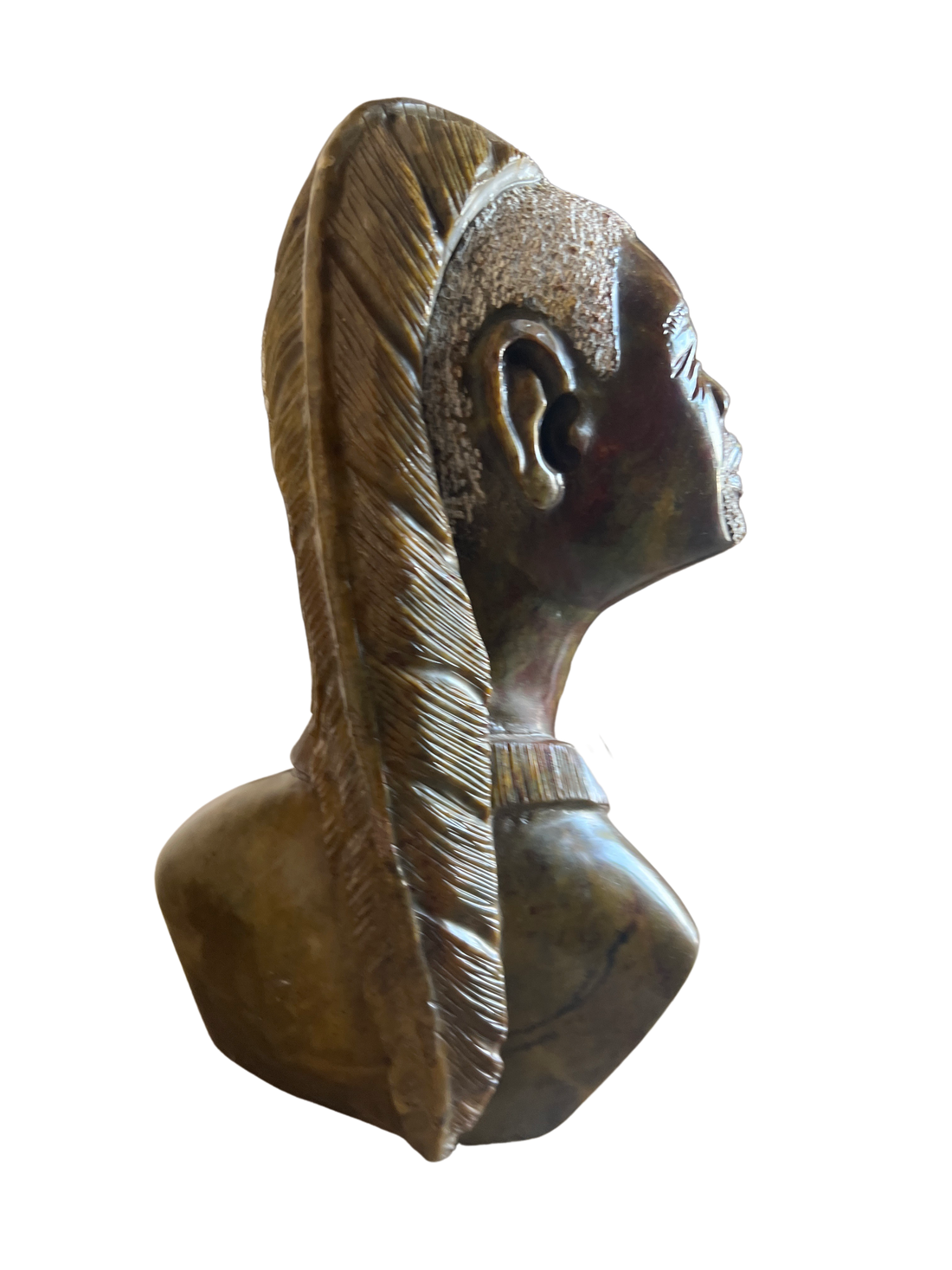 Shona Tribe Fruit Serpentine Chief With Feather