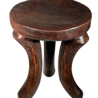 Bamileke Three Legged Wooden Stool